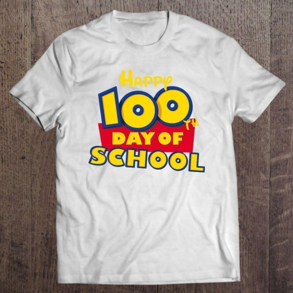 Happy 100Th Day Of School Toy Cartoon For Teacher Or Student Tee